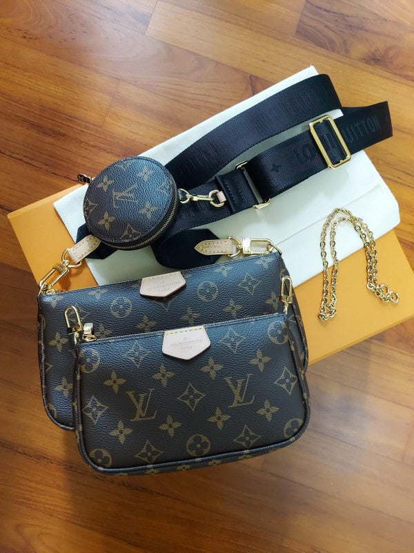 Lous Vuion LV Multi Pochette Accessoires Premium Quality With OG Box & Dust WOMEN HAND Bag