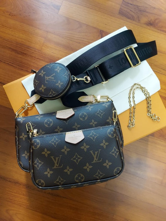 Lous Vuion LV Multi Pochette Accessoires Premium Quality With OG Box & Dust WOMEN HAND Bag