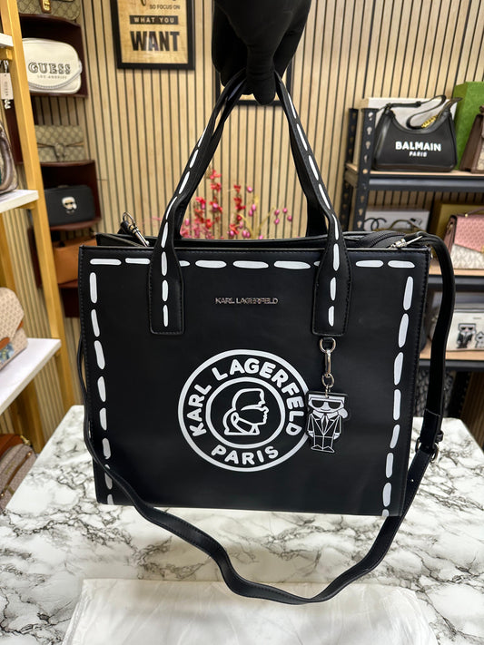 KAL LAGERFD PARIS NOUVEAU LEATHER TOTE WOMEN HAND BAG