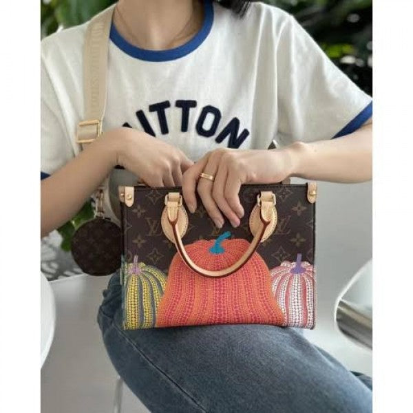 Lois Vuton LV On The Go Pochette With OG Double Box & Dust Women Bag - Coin Pouch (Pumpkin - 623)