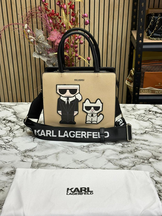 KAL LAGFELD MAYBELLE LOGO KARL & CAT TOP HANDLE SATCHE Women Bag