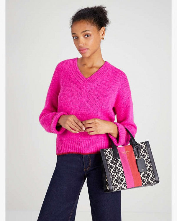 Kae Spde New York Flower Manhattan Tote Bag With Dust Bag (Pink - 853) Women Bag
