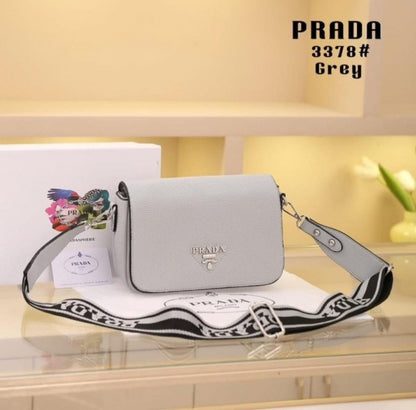 Prda Flou Shoulder Bag With OG Box & Dust Bag (Grey - 778) Women Bag