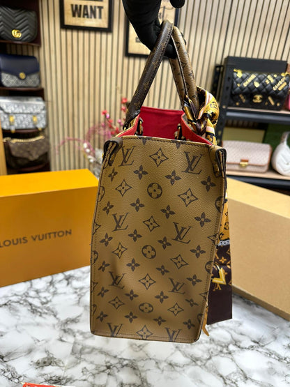 LOUS VUITON ONTHEGO MM PREMIUM WITH OG DOUBLE BOX Women Bag