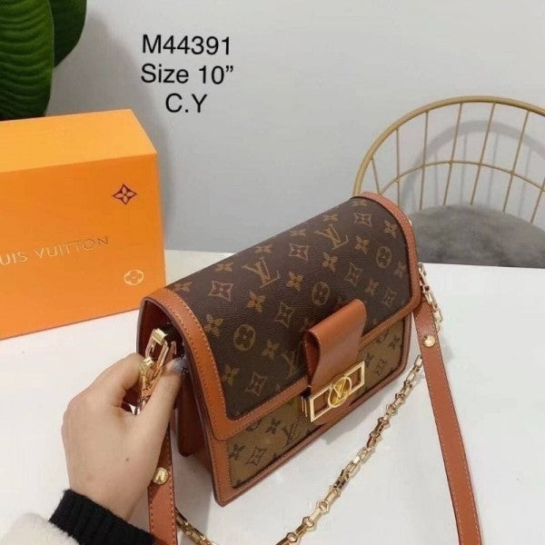 Lous Vuiton LV Dauphine Monogram Bag With OG Box & Dust Bag (Brown - 235) Women Bag