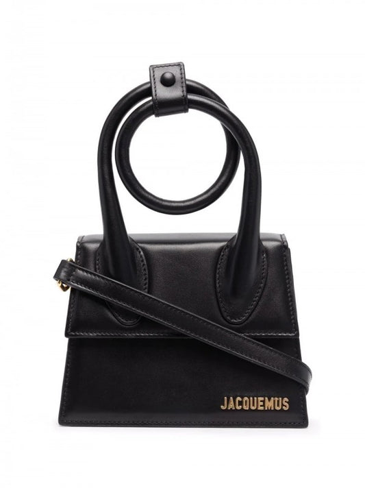 Jacqumus Le Chiquito Noeud Bag With OG Box Dust Bag & Extra Sling Belt (Black - 135)  Women BAG