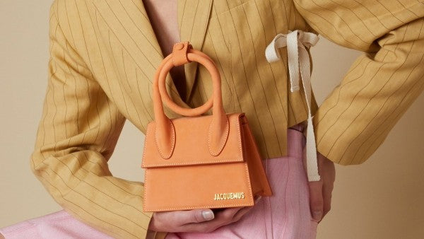 Jacqemus Le Chiquito Noeud Bag With OG Box Dust Bag & Extra Sling Belt (Orange - 136)  Women BAG