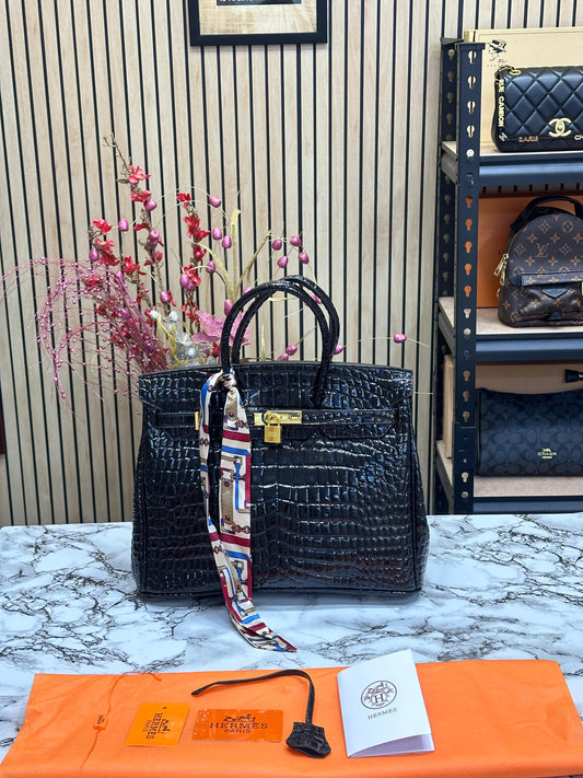 HERES BIRKIN SHINY CROCODILE TOTE Women BAG