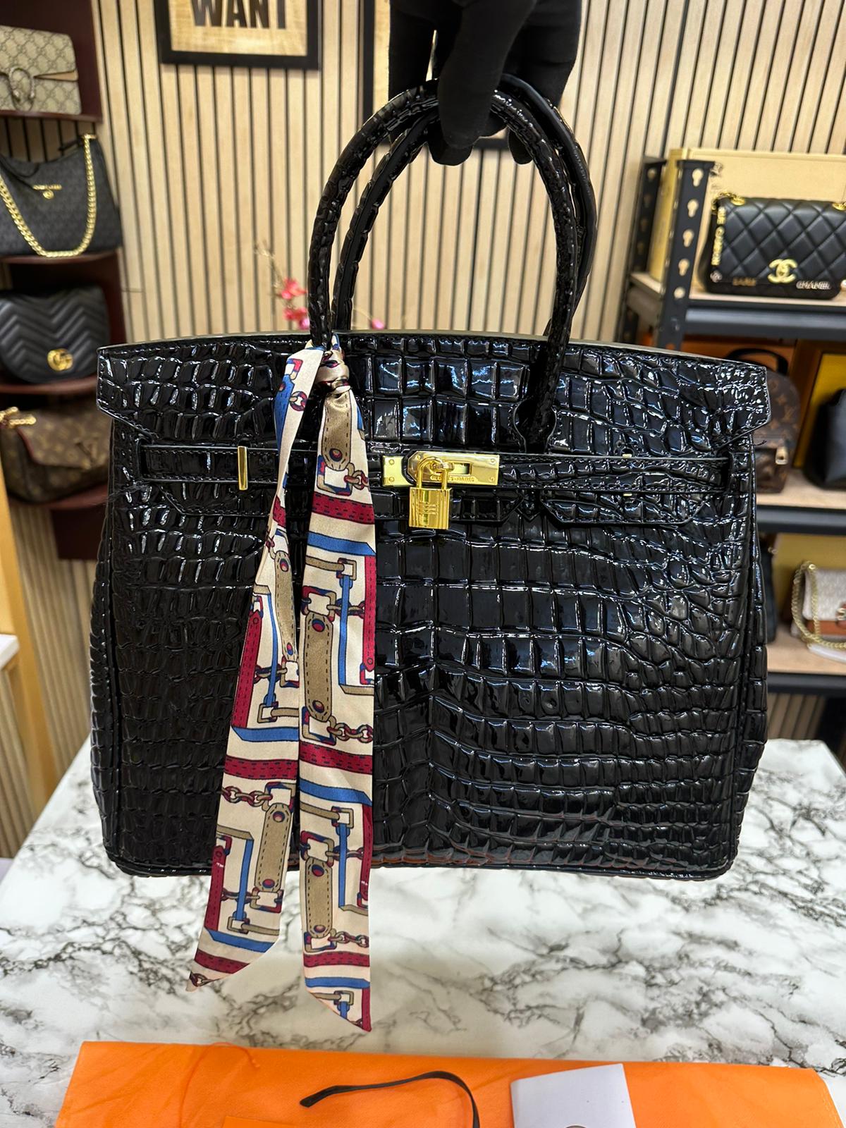 HERES BIRKIN SHINY CROCODILE TOTE Women BAG