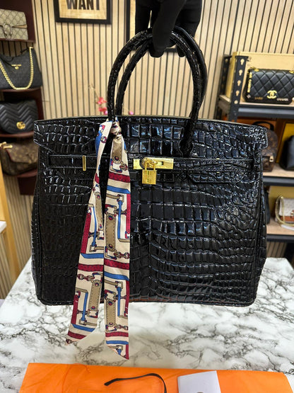 HERES BIRKIN SHINY CROCODILE TOTE Women BAG