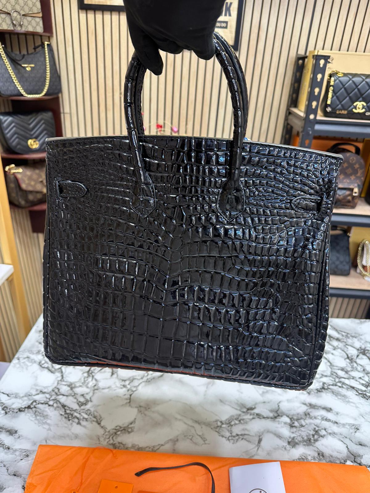 HERES BIRKIN SHINY CROCODILE TOTE Women BAG