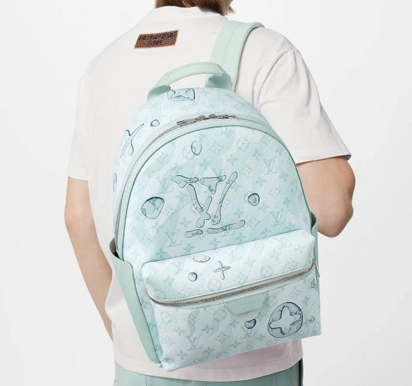 Lous Vuiton LV M22519 Discovery Premium Monogram Unisex Backpack With Dust Bag (Blue - 626) Women Bag