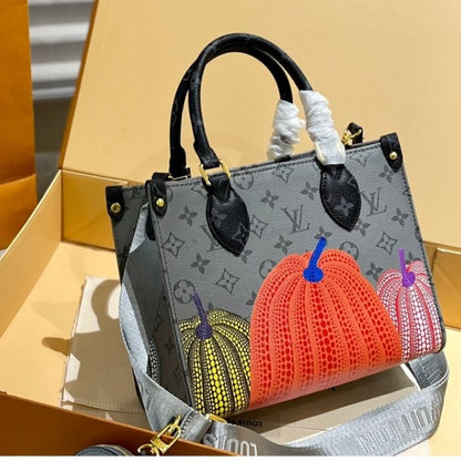 Lous Vuiton LV On The Go Pochette With OG Double Box & Dust Bag - Coin Pouch (Grey Pumpkin - 624) Women Bag