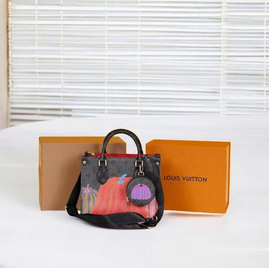 Lous Vuiton LV On The Go Pochette With OG Double Box & Dust Bag - Coin Pouch (Grey Pumpkin - 624) Women Bag