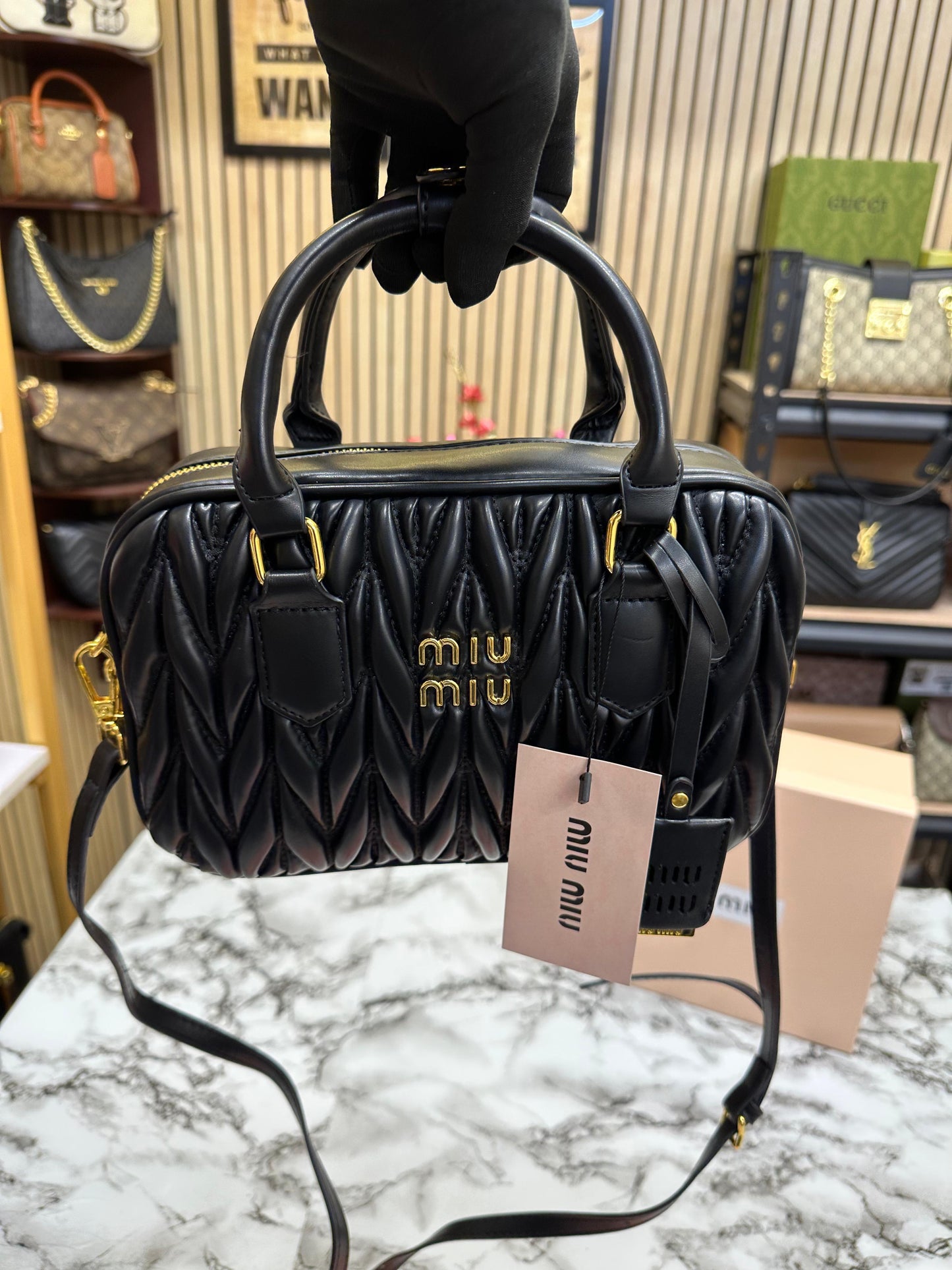 MU MIU ARCADIE MATELASSE NAPPA LEATHER Women Bag