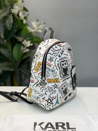 KAL PRINTED TASSLE BACKPACK WITH DUST Women Bag