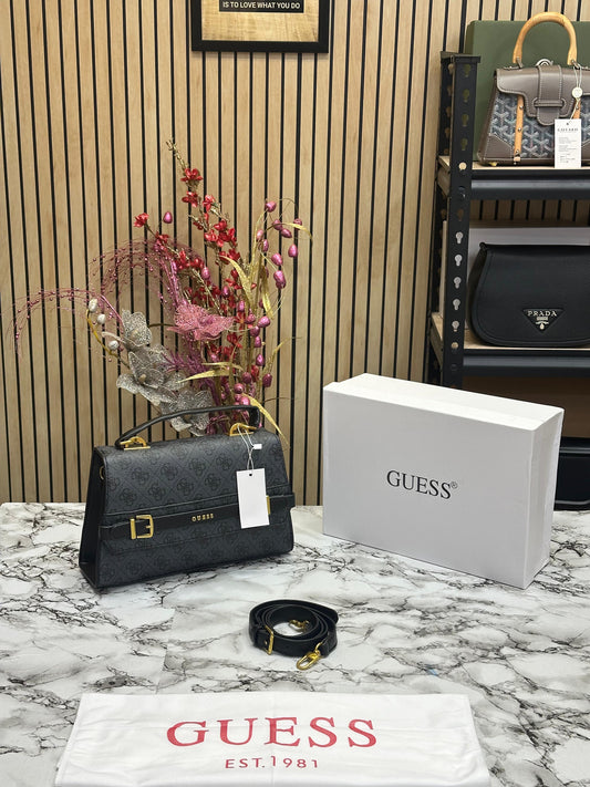 GUES SESTRI LOGO TOP HANDLE PU WITH OG BOX AND DUST BAG PREMIUM QUALITY Women BAG