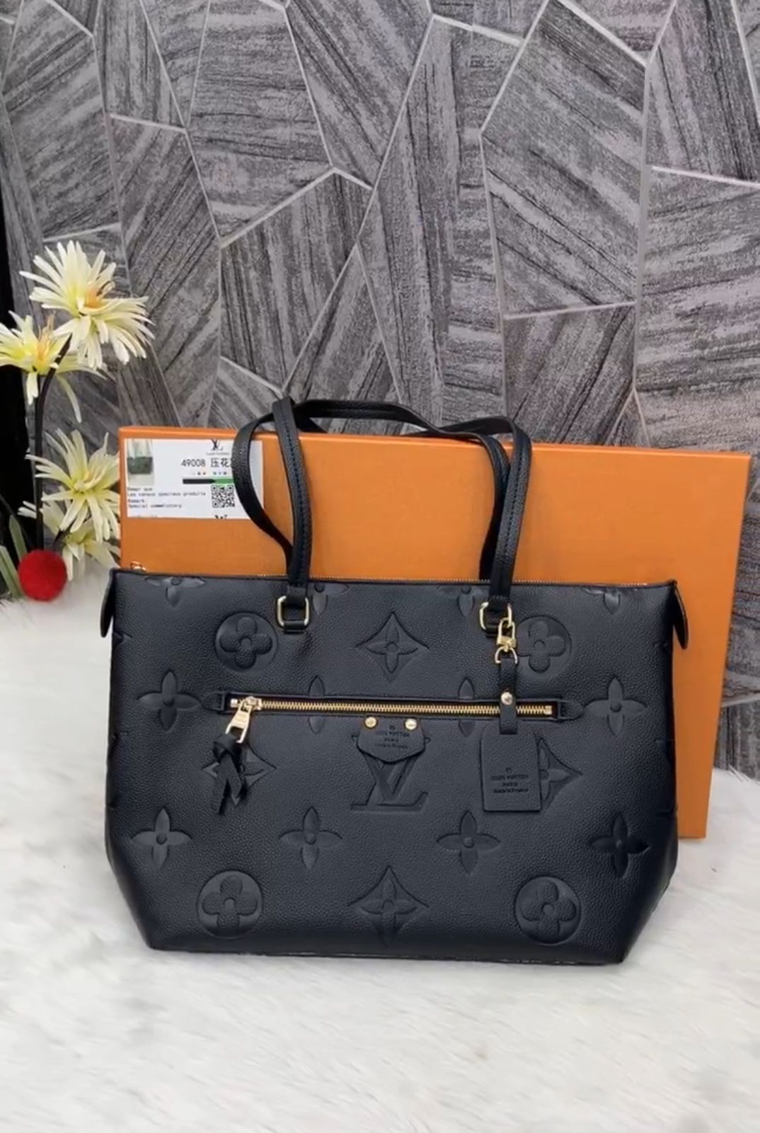 Lous Vuiton Iena Black Monogram Tote Women Bag