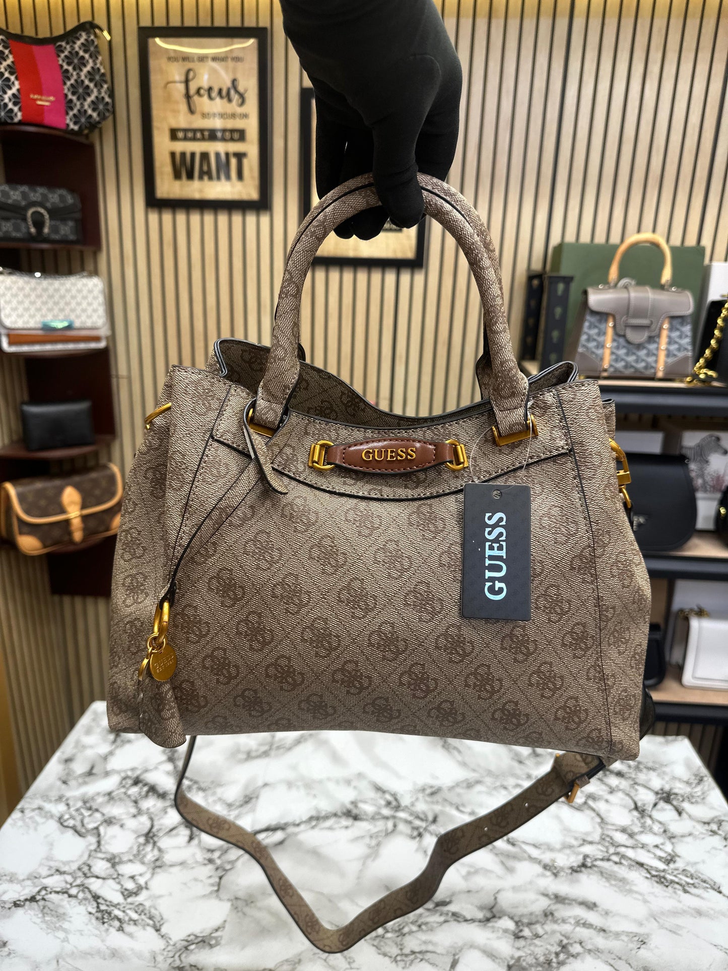 GUES QUATTRO G LUXURY SATCHEL HANDBAG Women BAG