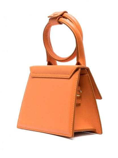 Jacquus Le Chiuito Noeud Bag With OG Box Dust Bag & Extra Sling Belt (Orange - 136) Women BAG