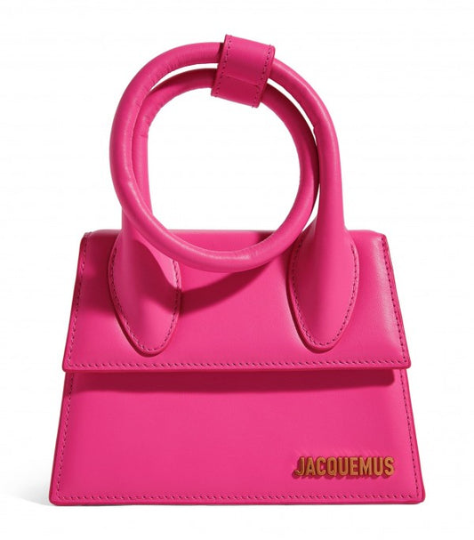 Jacquus Le Chiuito Noeud Bag With OG Box Dust Bag & Extra Sling Belt (Pink - 137) Women BAG