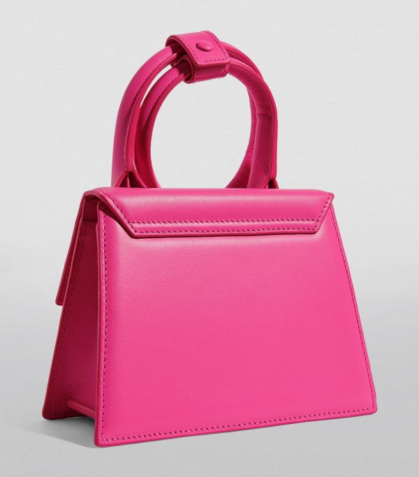 Jacquus Le Chiuito Noeud Bag With OG Box Dust Bag & Extra Sling Belt (Pink - 137) Women BAG
