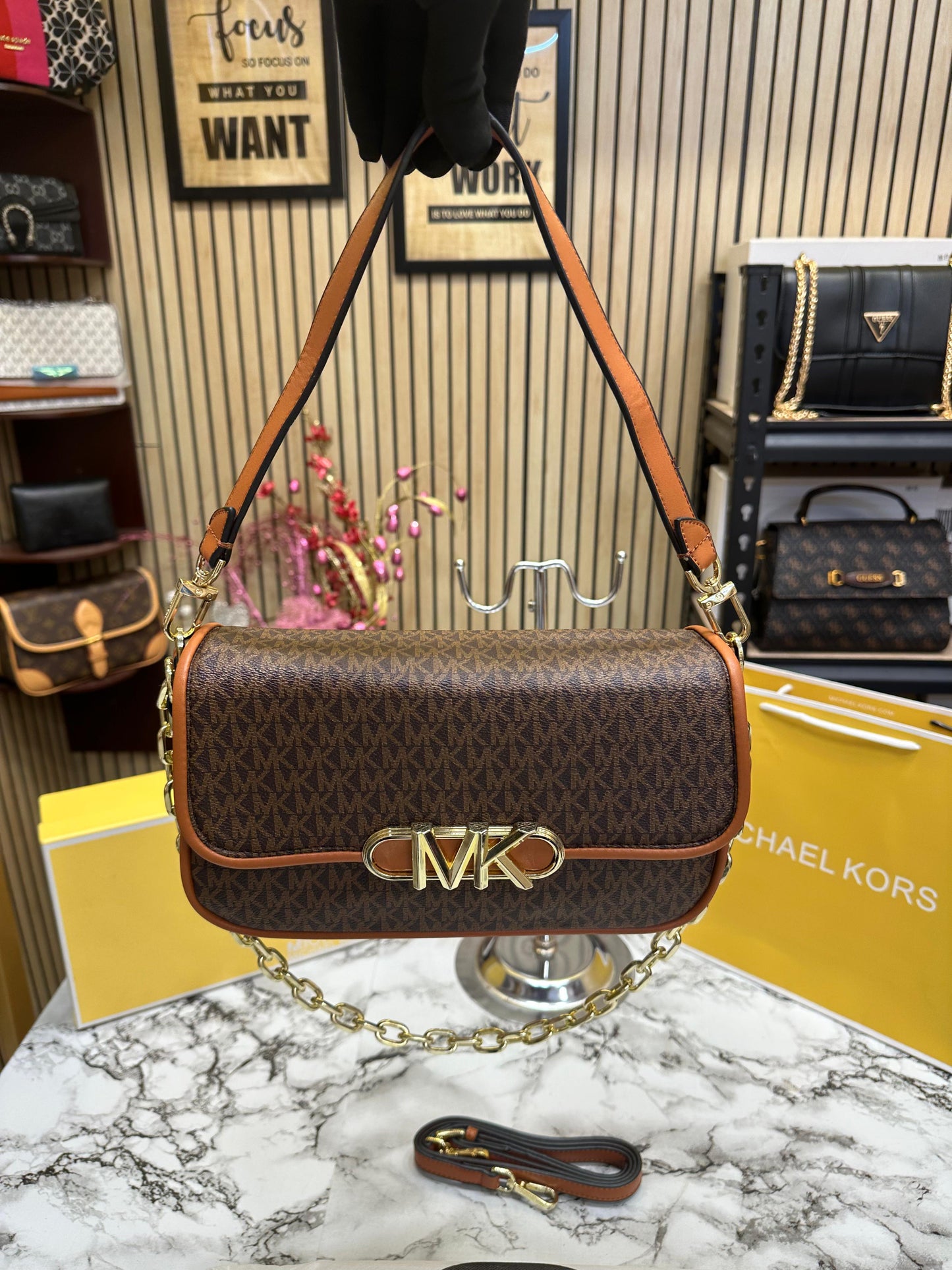 MICHEL KOS PARKER PREMIUM WITH OG BOX AND CARRY Women BAG