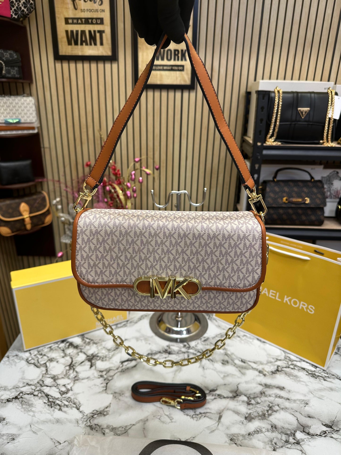 MICHEL KOS PARKER PREMIUM WITH OG BOX AND CARRY Women BAG