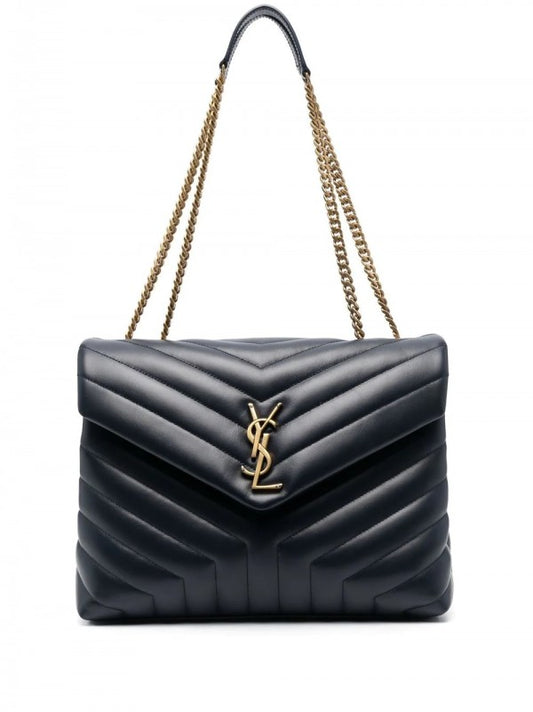 YL Sait Laurent Loulou Shoulder Bag With OG Magnetic Box & Dust Bag (Black - Gold - 165) Women Bag