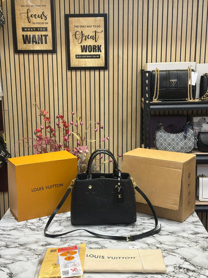 LOUS VUITON MONTAIGNE MM HANDBAG WITH OG DOUBLE BOX AND DUST Women BAG