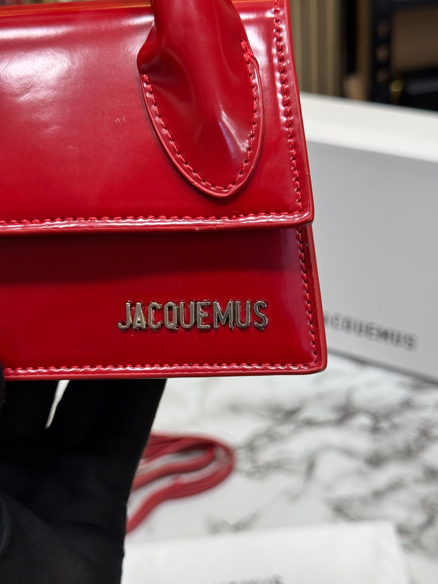 JACEMUS LE CHIITO LONG BOUCLE TOP HANDLE WITH OG BOX Women BAG
