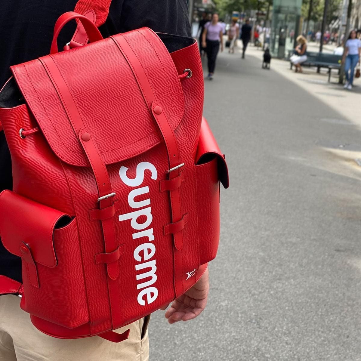 LOUS VUITON X SUPREME BACKPACK WITH DUST Women BAG