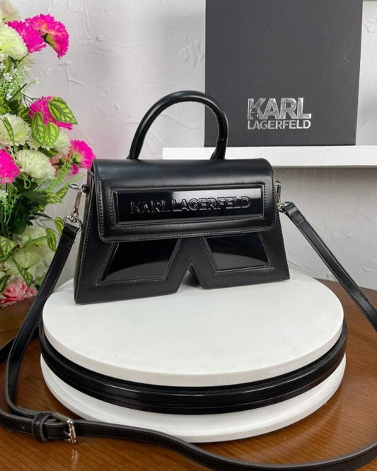 Krl Lagerfd K IKON Crossbody Shoulder Bag With OG Box & Dust Bag (Black - 921) Women BAG