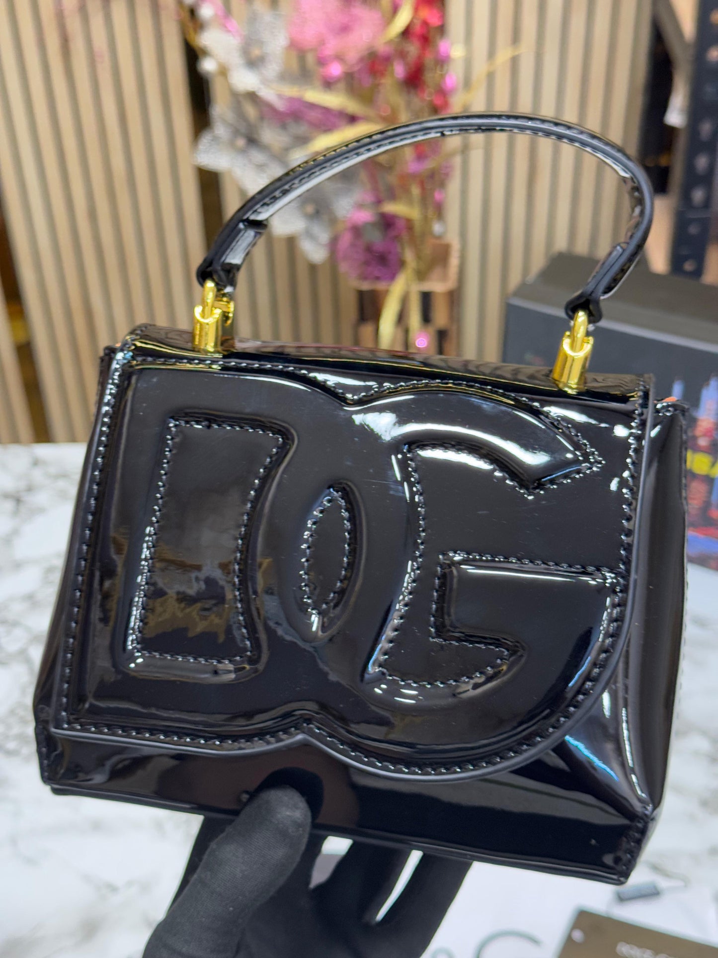 DOLE & GABBNA LACQUERED MINI BAG WITH OG BOX Women BAG