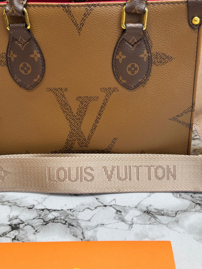 LOIS VUITON MINI ONTHEGO PREMIUM WITH SLING & COIN POUCH WITH OG DOUBLE BOX AND CARRY Women BAG