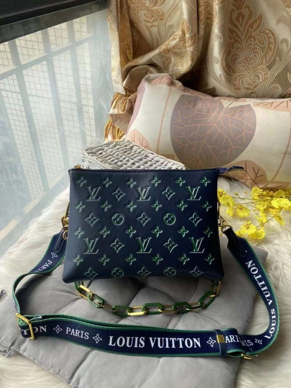 Lous Vuiton LV Coussin Premium Bag With OG Box & Dust Bag (Navy Green - 896) Women BAG