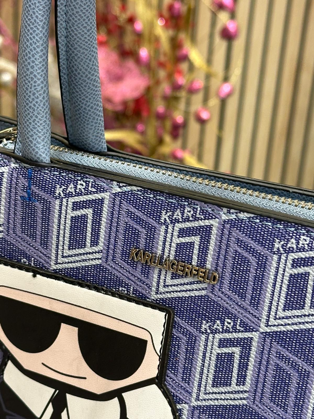 KAL LAGERFLD MAYBELLE LOGO KARL & CAT TOP HANDLE SATCHEL Women BAG