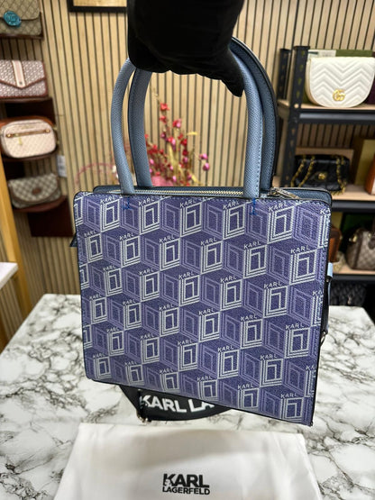 KAL LAGERFLD MAYBELLE LOGO KARL & CAT TOP HANDLE SATCHEL Women BAG