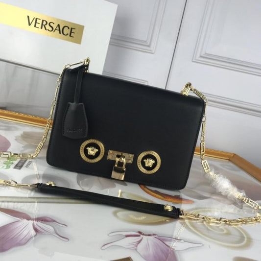Vesce Jens Couture Crystal Medusa Shoulder Bag With OG Box & Dust Bag (Black - 976) Women Bag