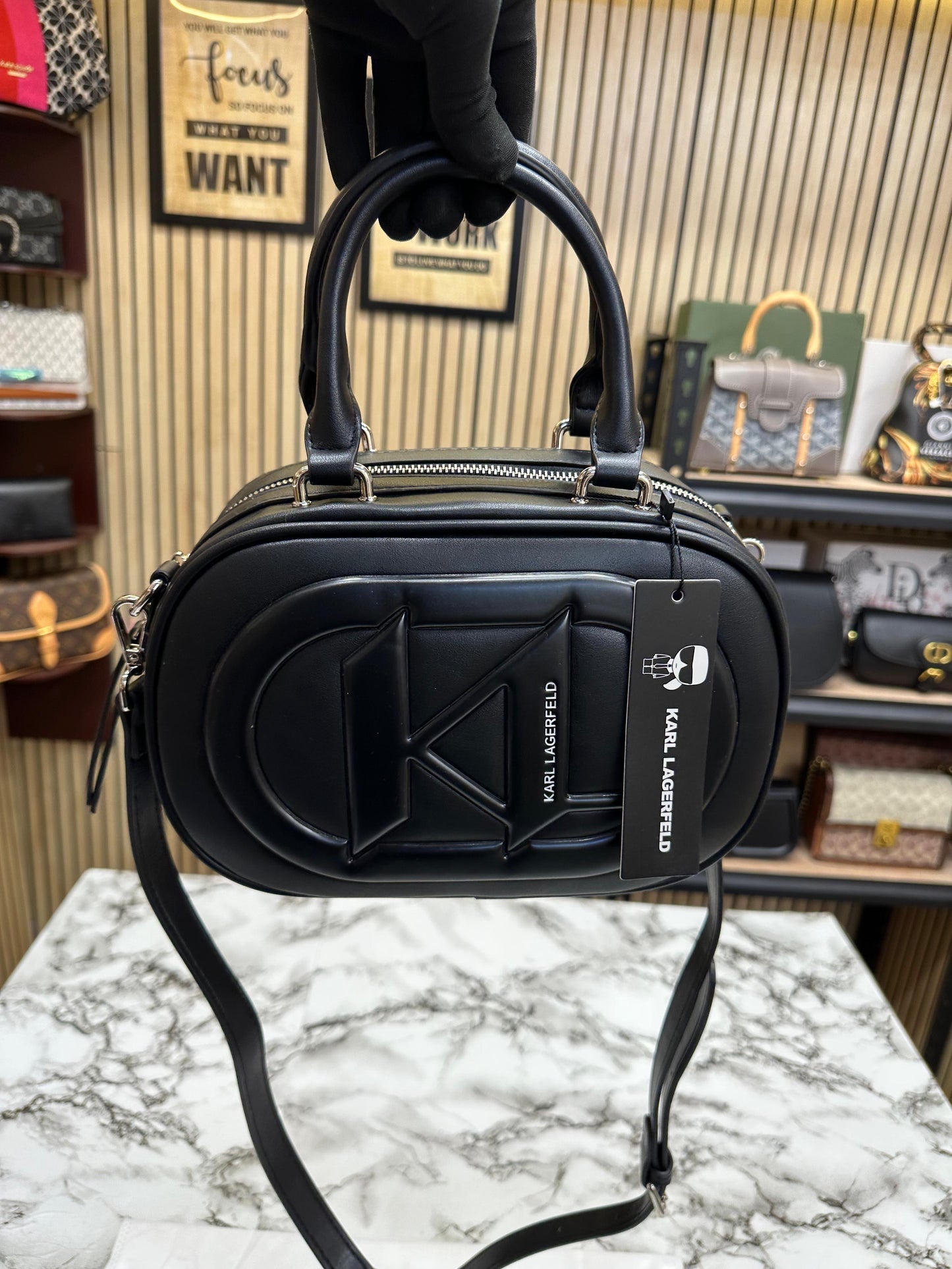 KAL LAGEFELD KL LOGO CROSSBODY BAG WITH DUST Women Bag