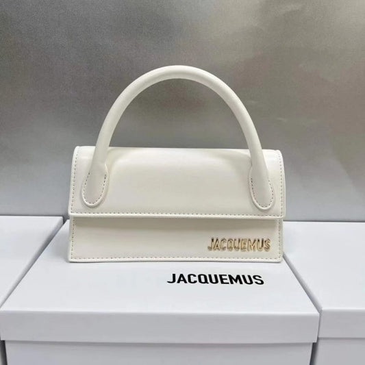 Jacqmus Le Cquito Long Handle With OG Box Dust Bag & Sling Belt (White - 286) Women Bag