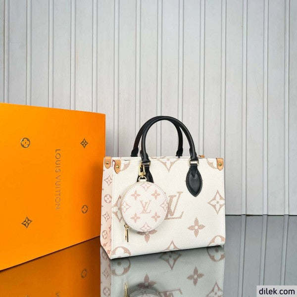 Luis Vuion LV M24533 On The Go Premium Pochette With OG Magnetic Box & Dust Bag - Coin Pouch (White Cream - 966) Women Bag