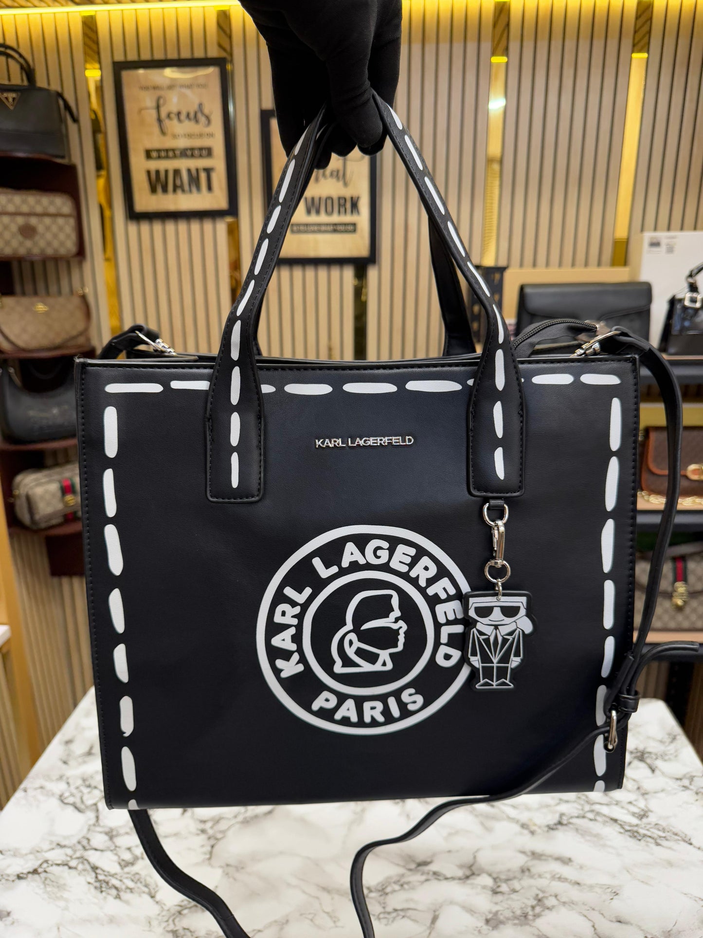 KAL LAGEELD PARIS NOUVEAU LEATHER TOTE Women Bag