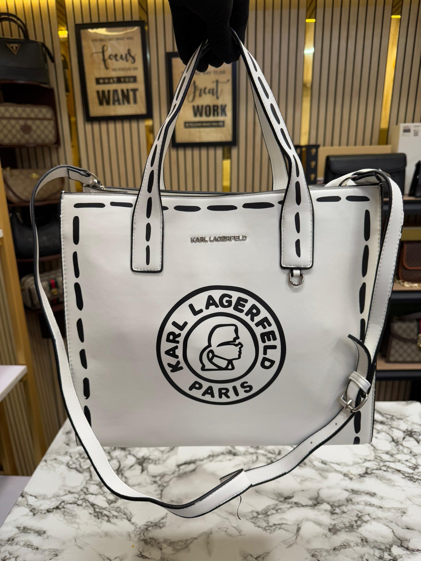 KAL LAGEELD PARIS NOUVEAU LEATHER TOTE Women Bag