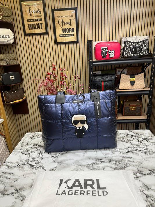 KAL LAGERLD QUILTED PUFFER TOTE Women Hand Bag